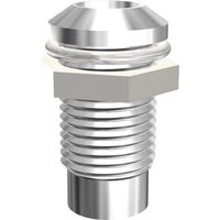 Metallischer hydraulischer Adapter mit Gewinde, zylindrischer Form und sechseckigem Kragen zur Befestigung in Hydrauliksystemen.